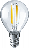 Лампа светодиодная филаментная 80 887 OLL-F-G45-08-230-4K-E14 8Вт шар прозрачная 4000К нейтр. бел. E14 800лм 220-240В ОНЛАЙТ 80887 в Максэлектро