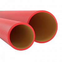 Труба жесткая двустенная для кабельной канализации (10 кПа) 125мм красная в Максэлектро