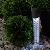 Светильник-градусник садовый ERATR024-02 33см солнечная батарея сталь пластик сер. ЭРА Б0038503 в Максэлектро