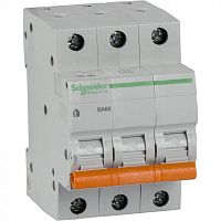 Выключатель автоматический модульный 3п C 40А 4.5кА ВА63 Домовой SchE 11227 в Максэлектро