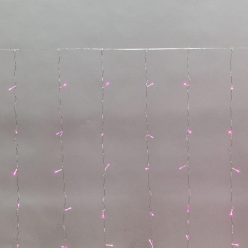 Гирлянда светодиодная "Светодиодный Дождь" 3х2м LED роз. 12Вт 230В IP20 свечение с динамикой прозр. провод Neon-Night 235-097 в Максэлектро