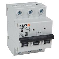 Выключатель автоматический модульный ВА47-29-3D16-УХЛ3 (4.5кА) КЭАЗ 318301 в Максэлектро