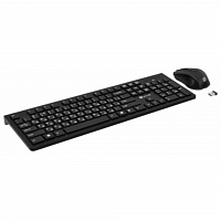 Клавиатура + мышь Оклик 250M клав:черный мышь:черный USB беспроводная slim (997834) в Максэлектро