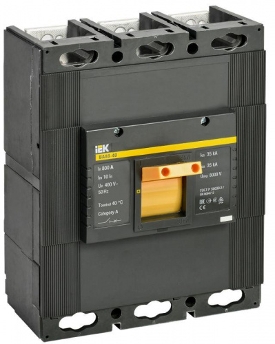 Выключатель автоматический 3п 800А 35кА ВА 88-40 IEK SVA50-3-0800 в Максэлектро