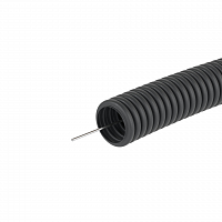 Труба гофрированная ПНД 20 мм с протяжкой легкая черная (100м) в Максэлектро