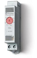 Термостат щитовой для включения обогрева диапазон температур 0… + 60град. С 1NС 10А модульный 17.5мм IP20 FINDER 7T8100002403 в Максэлектро