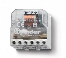 Реле шаговое электромеханич. 2NO 10А 2 состояния AgNi 230В AC монтаж в коробке IP20 FINDER 260282300000 в Максэлектро