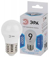 Лампа светодиодная P45-9w-840-E27 шар 720лм ЭРА Б0029044 в Максэлектро
