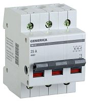 Выключатель нагрузки (мини-рубильник) 3п ВН-32 25А GENERICA MNV15-3-025 в Максэлектро