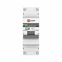 Выключатель автоматический модульный 1п C 32А 10кА ВА 47-100 PROxima EKF mcb47100-1-32C-pro в Максэлектро