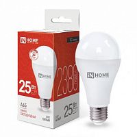 Лампа светодиодная LED-A65-VC 25Вт грушевидная 4000К нейтр. бел. E27 2380лм 230В IN HOME 4690612024080 в Максэлектро