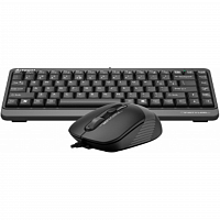 Клавиатура + мышь A4Tech Fstyler F1110 клав:черный/серый мышь:черный/серый USB Multimedia (F1110 GRE в Максэлектро