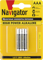 Элемент питания алкалиновый AAA/LR03 94 750 NBT-NE-LR03-BP2 (блист.2шт) Navigator 94750 в Максэлектро