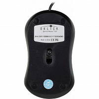 Мышь Оклик 115S черный оптическая (1200dpi) USB для ноутбука (3but) в Максэлектро