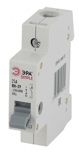 Выключатель нагрузки 1п 25А ВН-29 SIMPLE-mod-56 ЭРА Б0039246 в Максэлектро