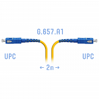Патчкорд оптический SNR-PC-SC/UPC-A SM 2м, сверхгибкое волокно в Максэлектро