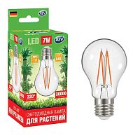 Лампа светодиодная филаментная Агро Филамент (FILAMENT) 7Вт A60 грушевидная E27 320град. для растений REV 32416 4 в Максэлектро