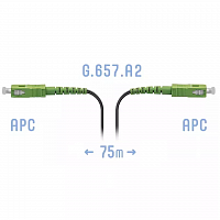 Патчкорд оптический FTTH SC/APC, кабель 604-04-01, 75 метров в Максэлектро