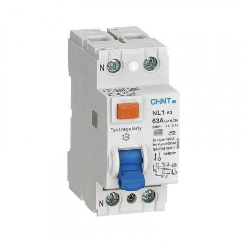 Выключатель дифференциального тока (УЗО) 2п 63А 100мА тип AC-S NL1-100 10кА (R) CHINT 200420 в Максэлектро