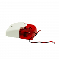 Звуковой и световой сигнализатор, сирена 110дб, красный в Максэлектро