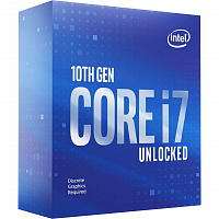 Intel Core I7-10700F BOX (Comet Lake, 14nm, C8/T16, Base 2,90GHz, Turbo 4,80GHz, Without Graphics, L3 16Mb, TDP 65W, S1200), BOX в Максэлектро