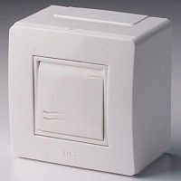 Коробка с выключателем 1-кл. 2мод. ОП Brava 16А IP20 PDD-N60 бел. DKC 10002 в Максэлектро