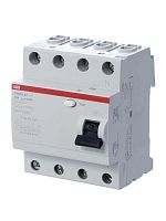 Выключатель дифференциального тока (УЗО) 4п 25А 30мА тип AC FH204 ABB 2CSF204004R1250 в Максэлектро