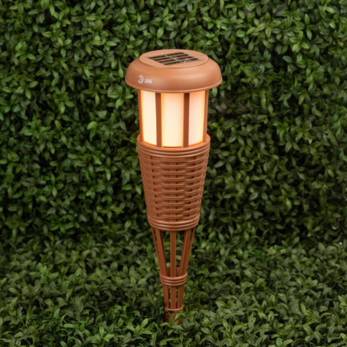 Светильник садовый ERASF22-35 "Факел бамбук" уличный на солнечн. батарее Эра Б0053383 в Максэлектро