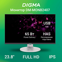 Монитор Digma 23.8" DM-MONB2407 черный IPS LED 7ms 16:9 HDMI M/M матовая HAS Piv 250cd 178гр/178гр 1 в Максэлектро