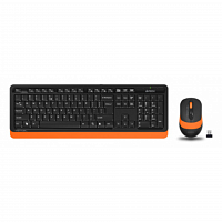 Клавиатура + мышь A4Tech Fstyler FG1010 клав:черный/оранжевый мышь:черный/оранжевый USB беспроводная в Максэлектро