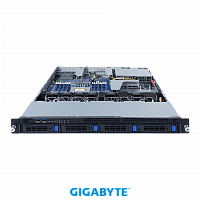 Платформа Gigabyte 1U R162-ZA0, *Один процессор* AMD EPYC 7003, DDR4, 4x3.5"/2.5" SATA/SAS, 2x1000Base-T в Максэлектро