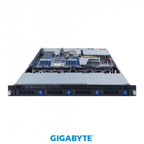 Платформа Gigabyte 1U R162-ZA0, *Один процессор* AMD EPYC 7003, DDR4, 4x3.5"/2.5" SATA/SAS, 2x1000Base-T в Максэлектро