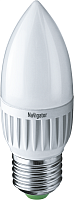 Лампа светодиодная 94 481 NLL-P-C37-5-230-2.7K-E27-FR 5Вт свеча 2700К тепл. бел. E27 330лм 176-264В Navigator 94481 в Максэлектро
