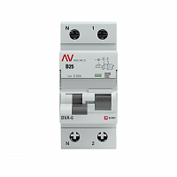 Выключатель автоматический дифференциального тока 2п (1P+N) B 25А 30мА тип A 6кА DVA-6 Averes EKF rc в Максэлектро