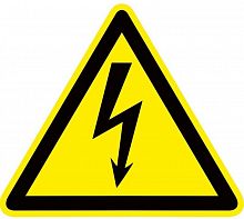 Знак пластик "Опасность поражения электрическим током" (Молния) W08 100х100мм PROxima EKF pn-1-01 в Максэлектро
