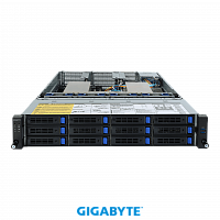 Платформа Gigabyte 2U R282-Z90, До двух процессоров AMD EPYC 7003, DDR4, 8x3,5"/2,5" SATA/SAS, 4x3.5"/2,5 SATA, 2x1000Base-T в Максэлектро