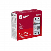 Выключатель дифференциального тока (УЗО) 2п 16А 30мА тип AC ВД-100 (электромех.) PROxima EKF elcb-2- в Максэлектро