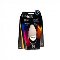 Лампа светодиодная KOSMOS premium 3Вт свеча E14 230В 3000К Космос KLED3wCN230vE1427 в Максэлектро