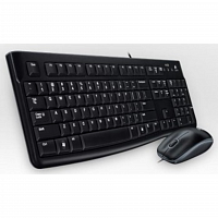 Клавиатура + мышь Logitech MK120 клав:черный мышь:черный/серый USB (920-002561) в Максэлектро