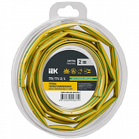 Трубка термоусадочная ТТУ нг-LS 2/1 желт./зел. (уп.2м) IEK UDR12-002-001-002-K52-T в Максэлектро