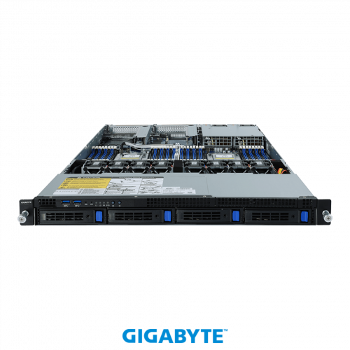 Платформа Gigabyte 1U R182-Z90, До двух процессоров AMD EPYC 7002, DDR4, 4x3.5"/2.5" SATA/SAS, 2x1000Base-T в Максэлектро