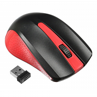 Мышь Оклик 485MW черный/красный оптическая (1600dpi) беспроводная USB для ноутбука (3but) в Максэлектро