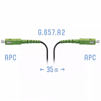 Патчкорд оптический FTTH SC/APC, кабель 604-06-01, 35 метров в Максэлектро