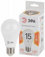 Лампа светодиодная A60-15W-827-E27 грушевидная 1200лм ЭРА Б0020592 в Максэлектро