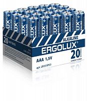 Элемент питания алкалиновый AAA/LR03 1.5В Alkaline BP-20 ПРОМО (уп.20шт) Ergolux 14674 в Максэлектро