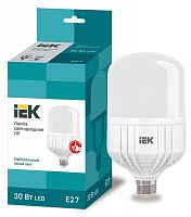 Лампа светодиодная HP 30Вт 4000К нейтр. бел. E27 230В IEK LLE-HP-30-230-40-E27 в Максэлектро