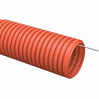 Труба гофрированная ПНД d16мм с протяжкой оранж. (уп.100м) IEK CTG20-16-K04-100 в Максэлектро