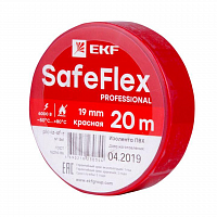 Изолента ПВХ 19мм (рул.20м) крас. SafeFlex EKF plc-iz-sf-r в Максэлектро