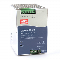 WDR-480-24 Блок питания на DIN-рейку, 24В, 20А, 480Вт Mean Well в Максэлектро